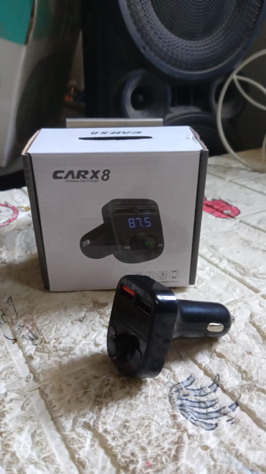 Car-x8 Bluetooth Fm Transmitter Kit For Hands-free Call Receiver Music Player