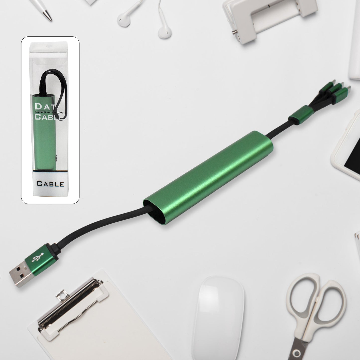Charging Cable 3 In 1 Extendable Data Transmit Charging Cable (1 Pc)