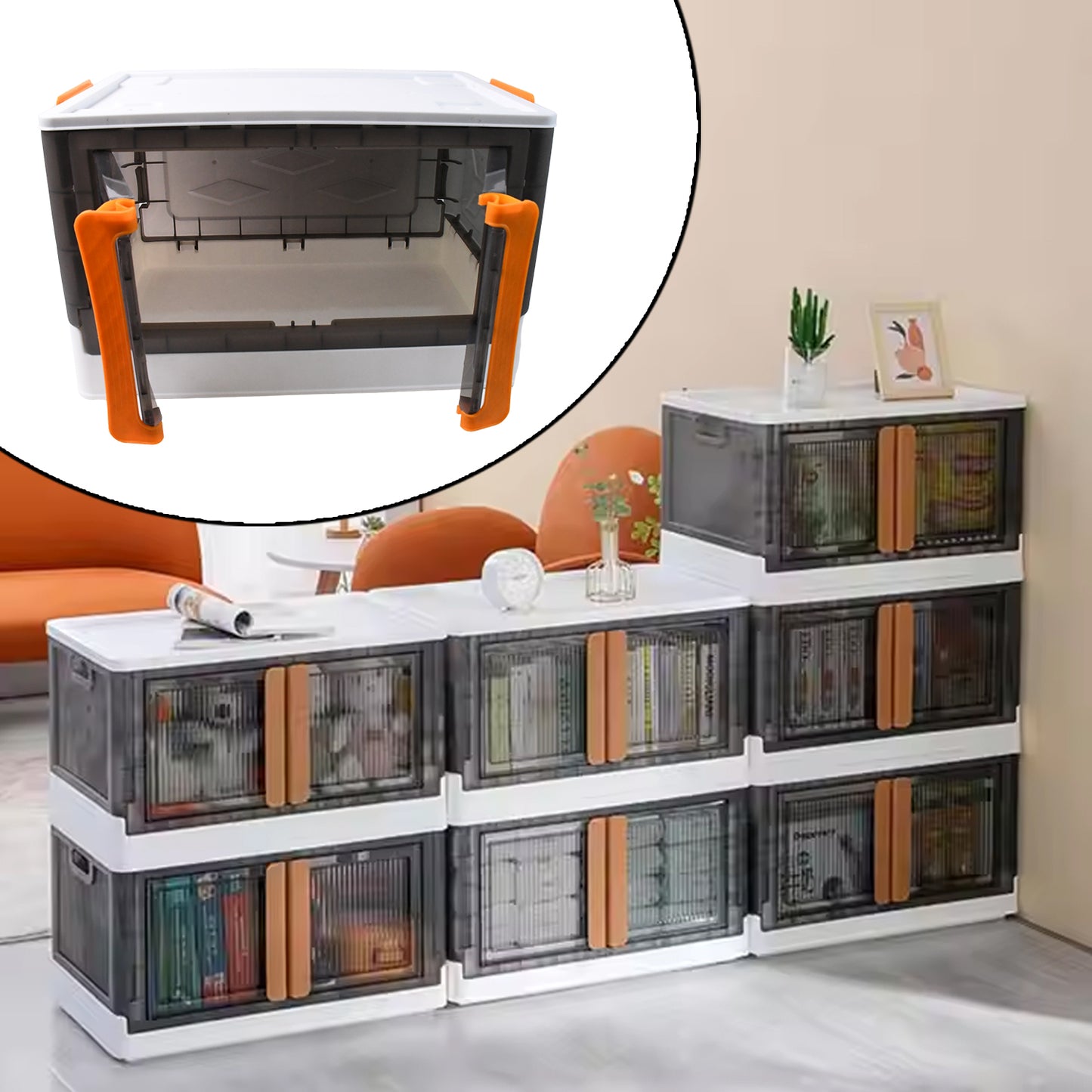 Plastic Folding Wardrobe Storage Organizer (1 Layer 1 Pc)