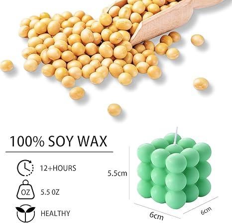 Arwan Aroma's Soy Wax Scented Bubble Cube Candle (Pack of 2)