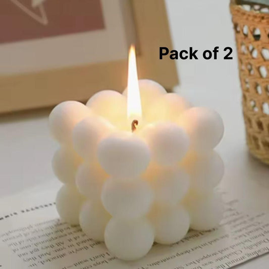 Arwan Aroma's Soy Wax Scented Bubble Cube Candle (Pack of 2)