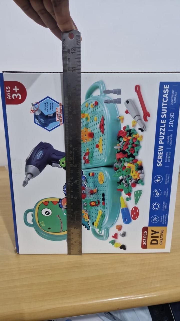 3D Screw Puzzle Box - Drill Screw Tool Set for Kid's