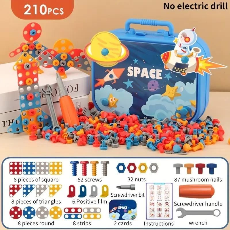 3D Screw Puzzle Box - Drill Screw Tool Set for Kid's