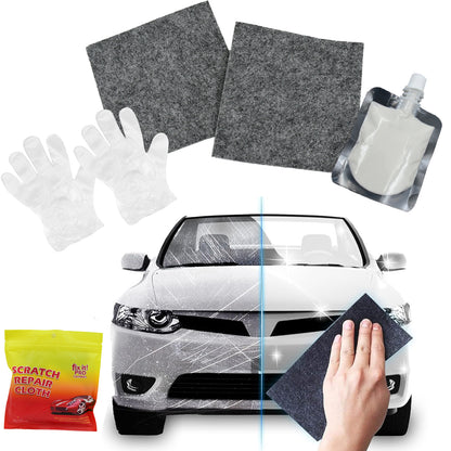 Nano Magic Car Scratch Remover Cloth Multipurpose Scratch Repair Cloth (45 Ml Repair Solution 2 Gloves 2 Nano Cloth)