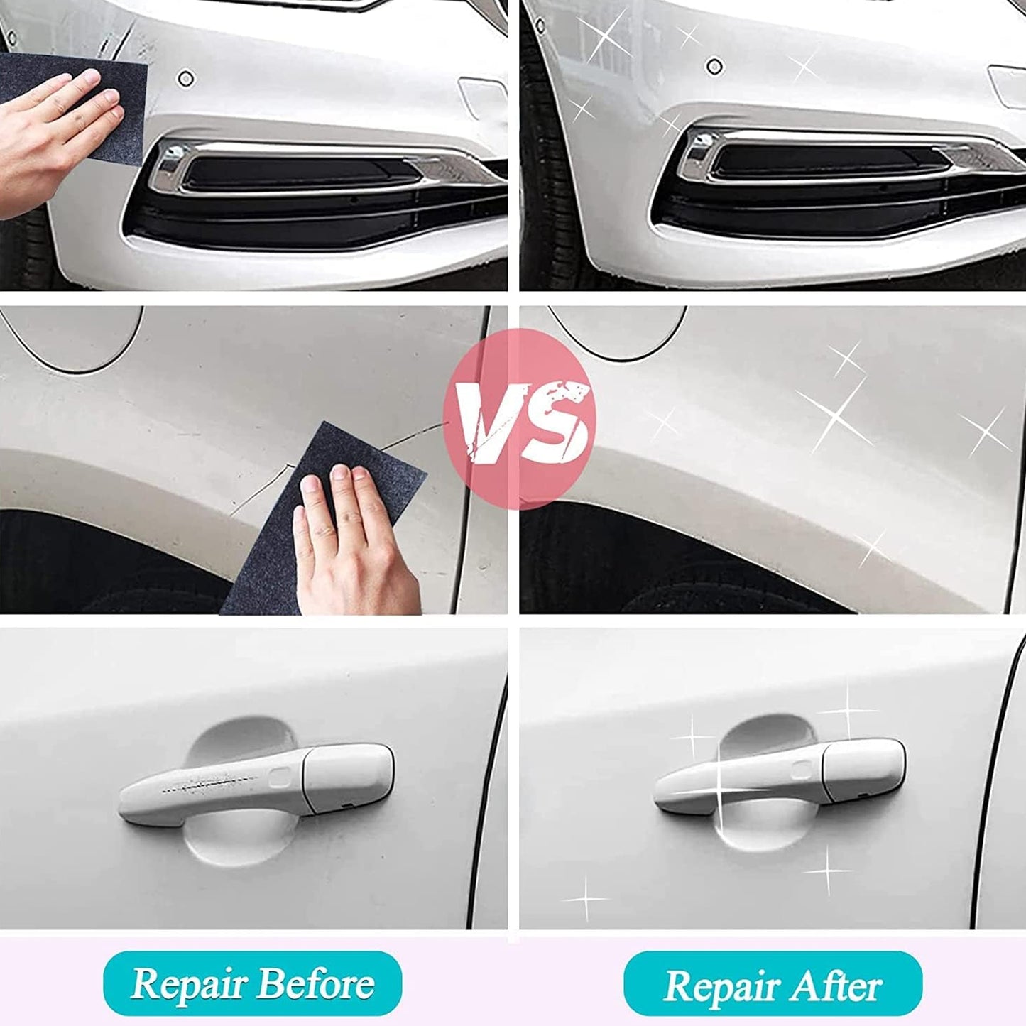 Nano Magic Car Scratch Remover Cloth Multipurpose Scratch Repair Cloth (45 Ml Repair Solution 2 Gloves 2 Nano Cloth)