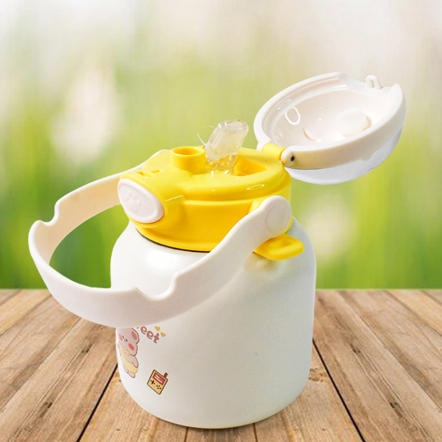 Stainless Steel Kltten  Bottle Vacuum Insulated Cup With Handle  Strap (700 Ml)