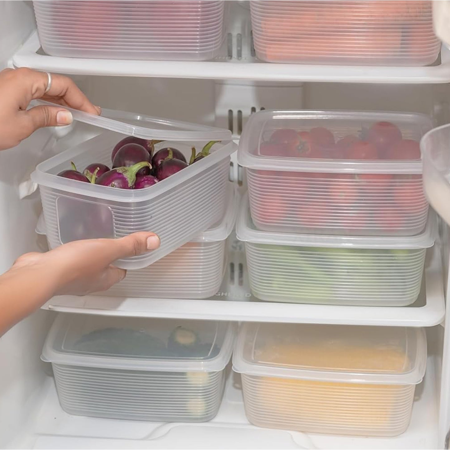 6 Pcs Multipurpose Plastic Food Storage Container Set