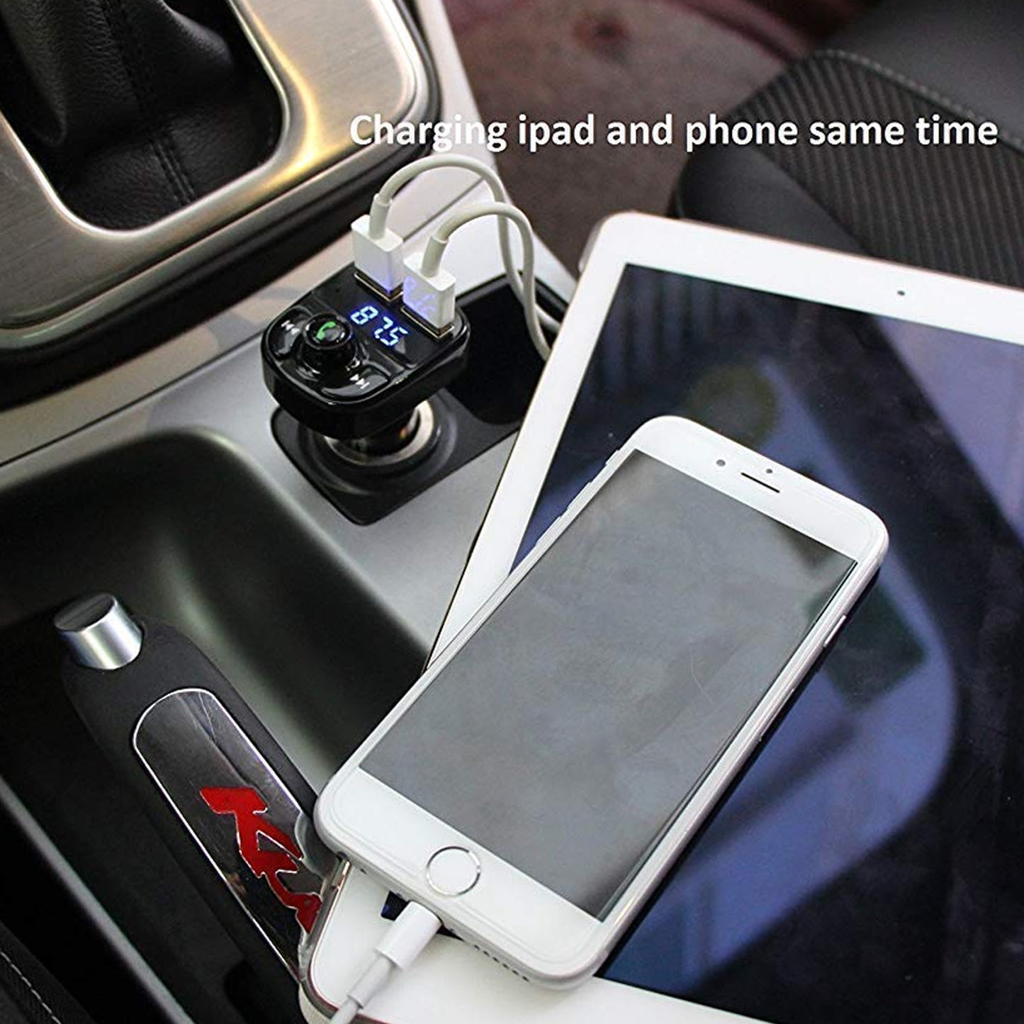 Car-x8 Bluetooth Fm Transmitter Kit For Hands-free Call Receiver  Music Player