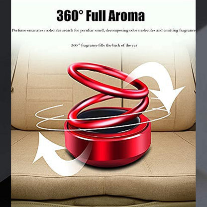 Solar Power Car Aroma Diffuser 360 double Ring Rotating Design