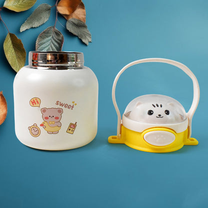 Stainless Steel Kltten  Bottle Vacuum Insulated Cup With Handle  Strap (700 Ml)