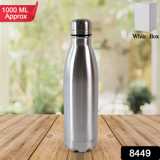 Stainless Steel Water Bottle Approx 1000ml (1 Pc)
